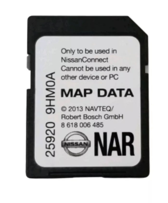 2014 - 2018 Nissan OEM NAVTEQ BOSCH Navigation Map SD Card 9HM0A