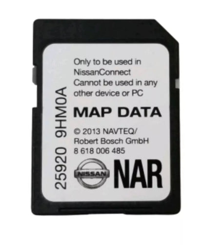 2014 - 2018 Nissan OEM NAVTEQ BOSCH Navigation Map SD Card 9HM0A