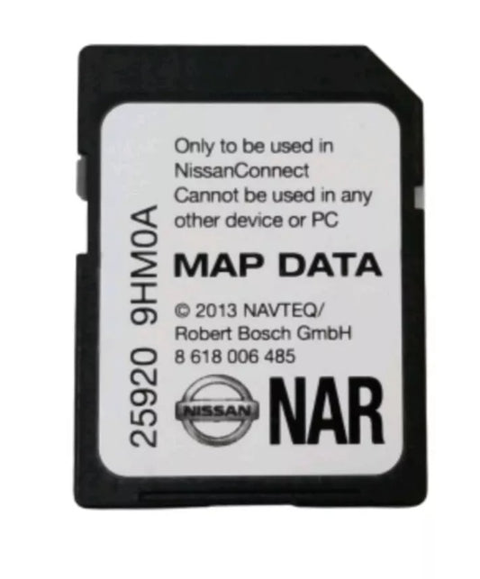 2014 - 2018 Nissan OEM NAVTEQ BOSCH Navigation Map SD Card 9HM0A
