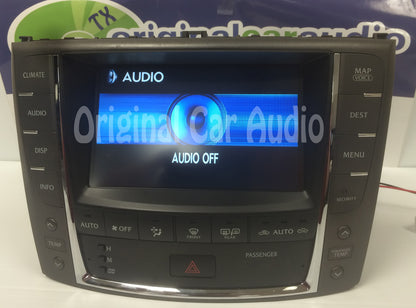 2009 Lexus IS350 OEM Navigation Radio AM FM Display Screen With Climate Controls