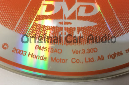 Acura Honda Satellite Navigation System GPS DVD Drive Disc BM513AO Ver. 3.30D