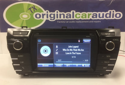 2014 2015 2016 TOYOTA COROLLA OEM HD AM FM XM Radio CD MP3 Player Touchscreen Bluetooth Receiver BLEMISHED