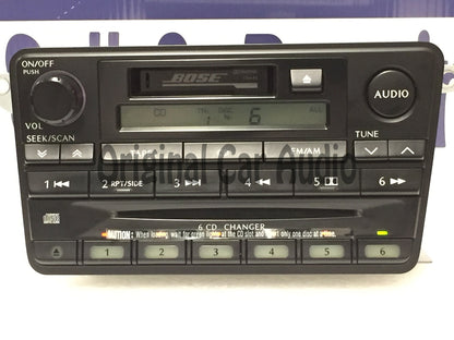 2004 INFINITI QX4 OEM BOSE STEREO AM/FM RADIO 6 CD CHANGER Tape CASSETTE PLAYER