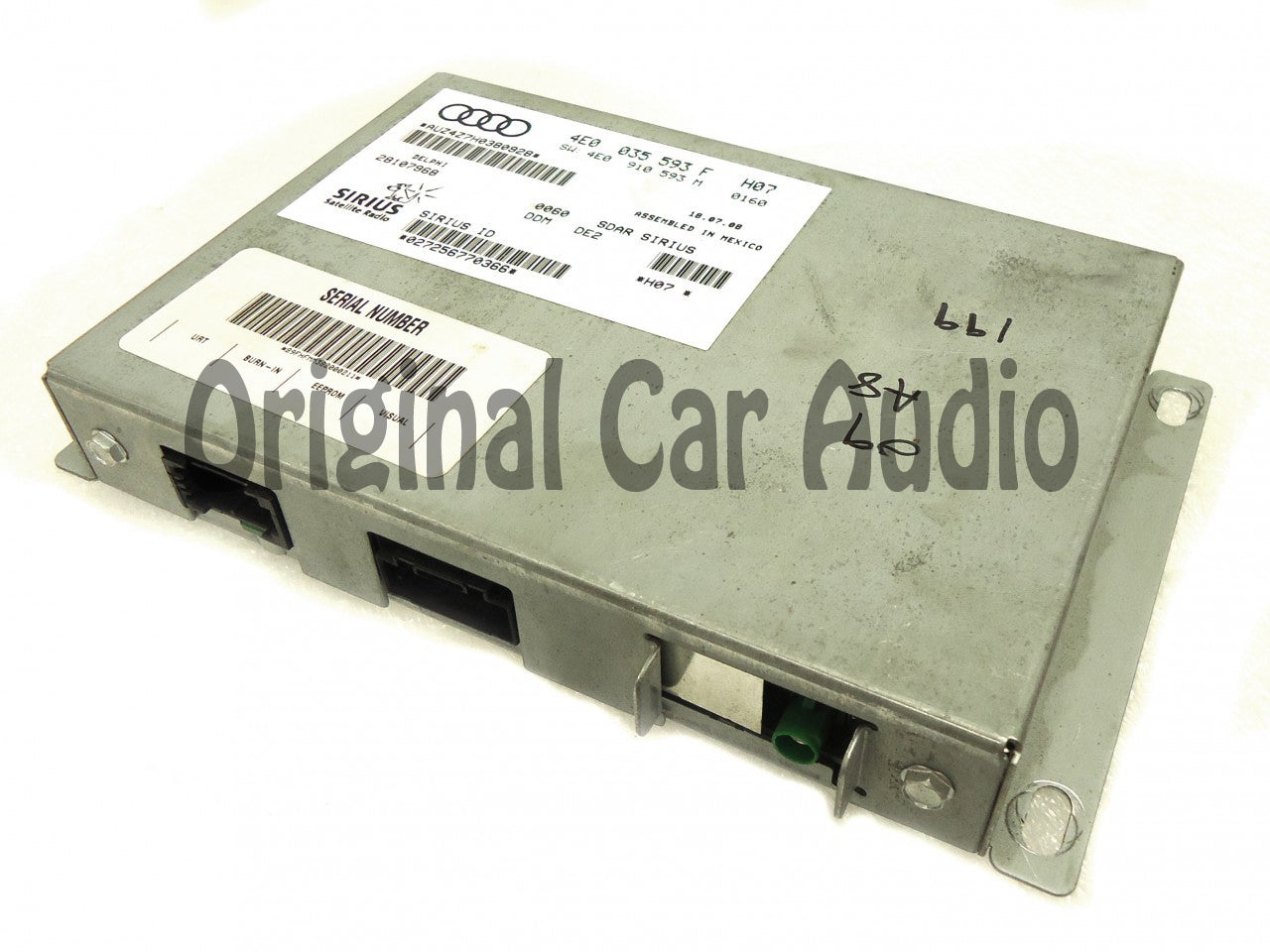 NEW AUDI A6 A8 S6 S8 Q5 Q7 A5 A4 RS6 Q3 A7 A1 SIRIUS Satellite Radio Receiver Tuner Module 4E0035593F 4E0035593D 4E0035593H 4E0035593L 2003 2004 2005 2006 2007 2008 2009 2010 2011