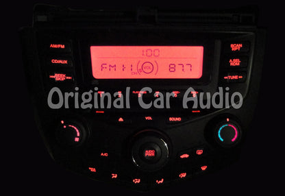 2003 2004 2005 2006 2007 Honda Accord Radio and CD Player 2AX0 03 04 05 06 07