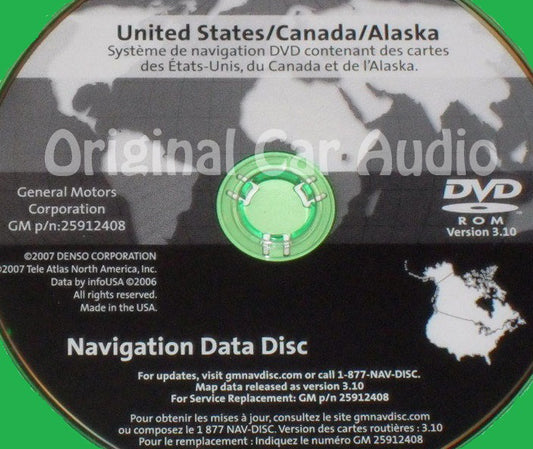 GM Satellite Navigation System CD 25912408 Version 3.10