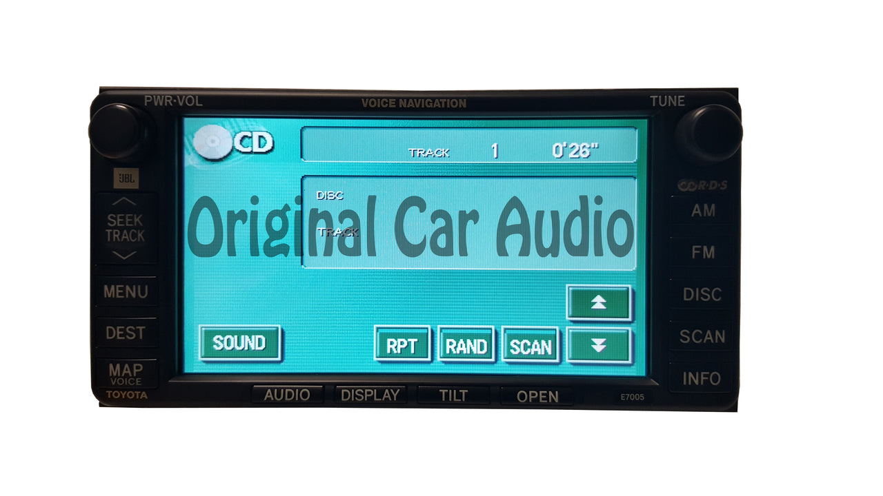 Toyota Navigation GPS System Radio 4 Disc CD Changer E7005