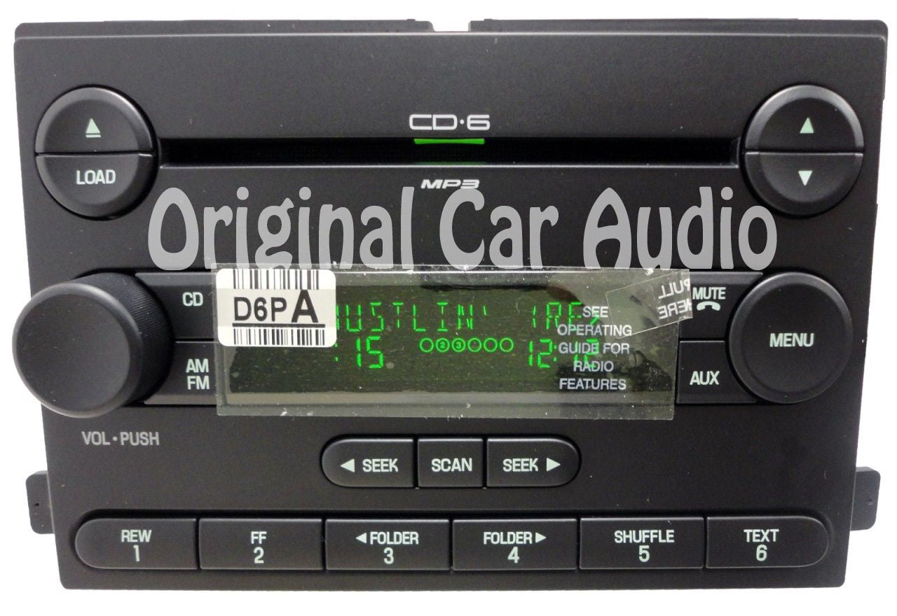 NEW FACE 05 06 07 Ford Focus F250 F350 Factory OEM Radio MP3 6 Disc CD Changer