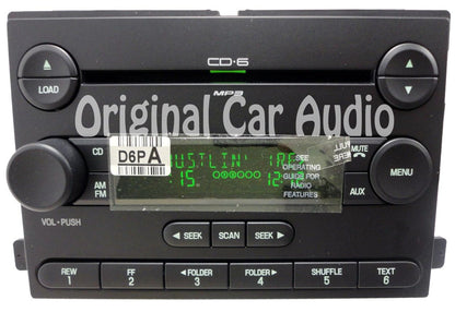 NEW FACE 05 06 07 Ford Focus F250 F350 Factory OEM Radio MP3 6 Disc CD Changer
