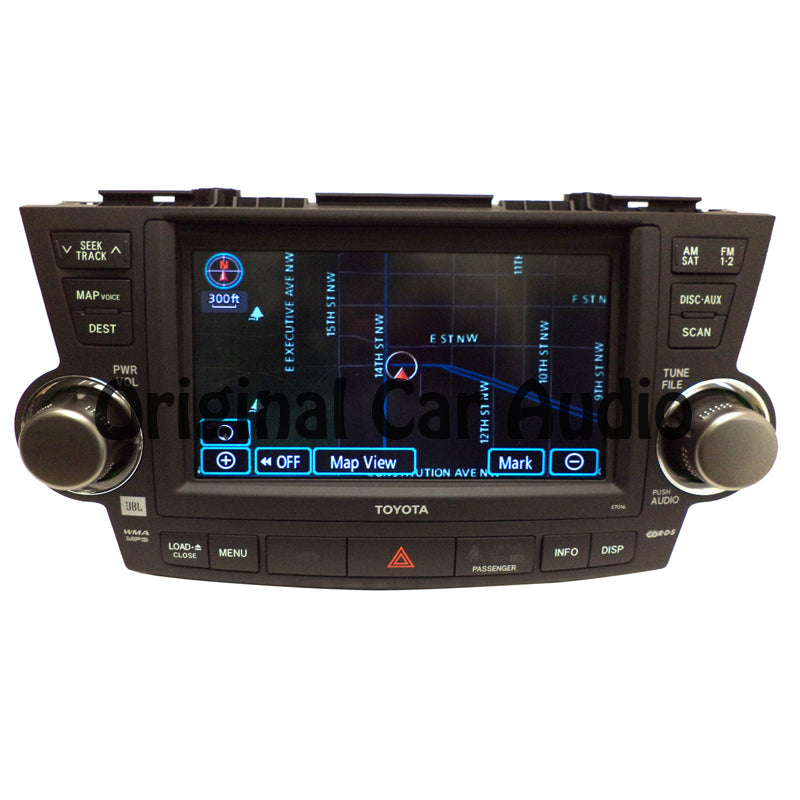 2008 - 2010 Toyota Highlander JBL navigation gps Bluetooth radio XM AM FM MP3 CD Player touch screen