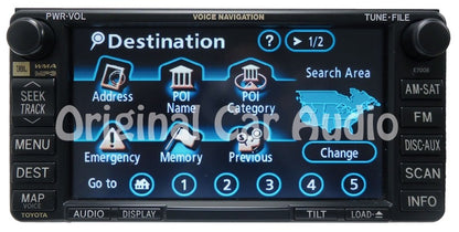 REMANUFACTURED 2004-2010 Toyota Navigation GPS Radio MP3 AUX Sat JBL OEM E7008