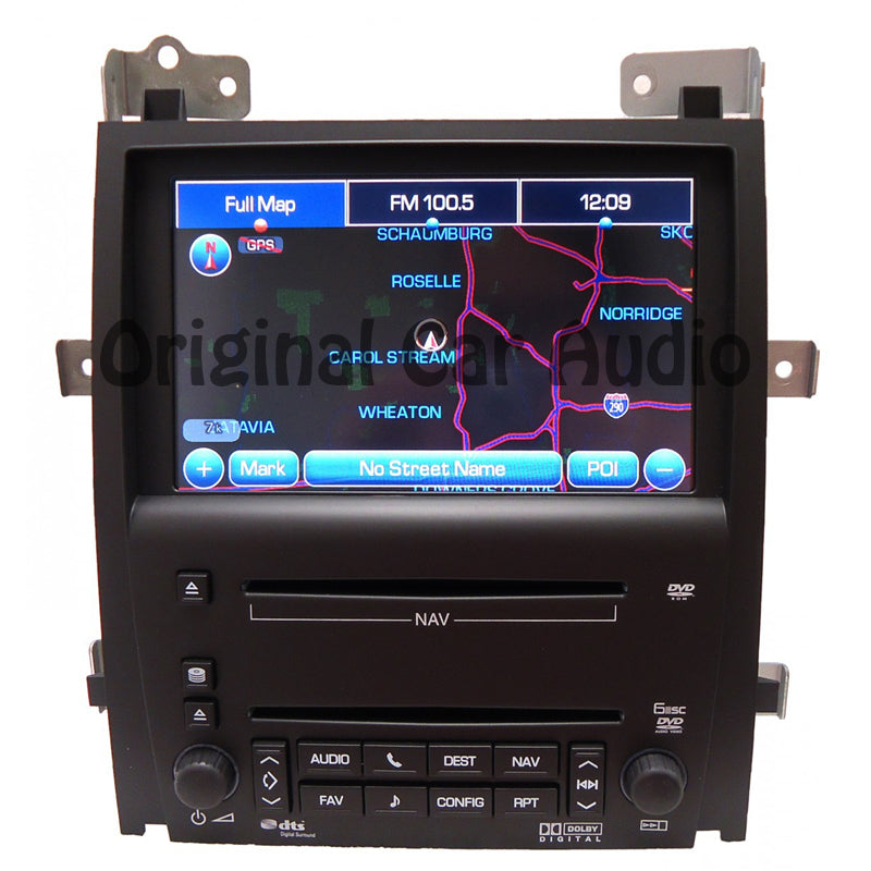 2007 2008 20009 UNLOCKED Cadillac Navigation GPS 6 Disc CD Changer DVD MP3 BOSE Radio AM FM