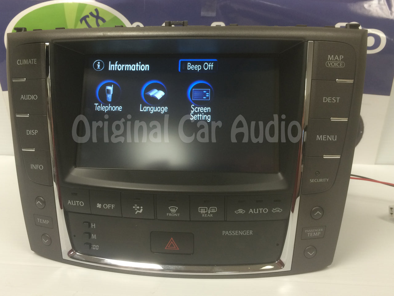 2009 Lexus IS350 OEM Navigation Radio AM FM Display Screen With Climate Controls