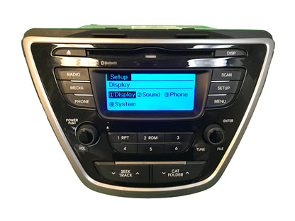 2011 - 2015 Hyundai Elantra OEM AM FM XM Radio Bluetooth CD Player 96170-3X165RA5, 961703X165RA5, 96170 3X165RA5