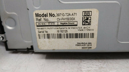 2016 - 2017 Honda Accord OEM Media Information 7.7" Upper Display Screen