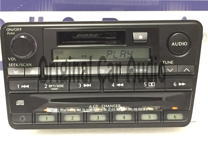 04 INFINITI QX4 OEM BOSE STEREO AM/FM RADIO 6 CD CHANGER Tape CASSETTE PLAYER