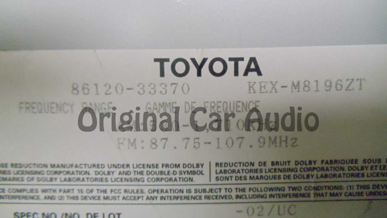 Lexus ES300 Radio Tape Player Pioneer 00 2000 01 2001