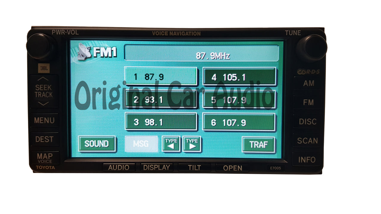 Toyota Navigation GPS System Radio 4 Disc CD Changer E7005
