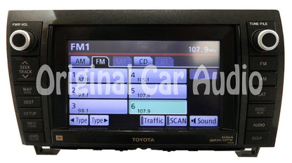 E7026 2013 2014 TOYOTA Tundra Sequoia JBL Navigation GPS CD Player HD Gracenote Bluetooth Satellite AM FM