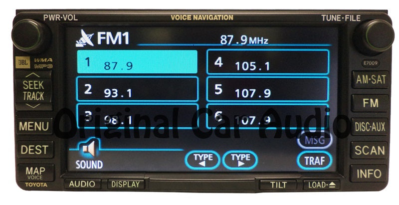 E7009 Toyota Solara Navigation System GPS Radio