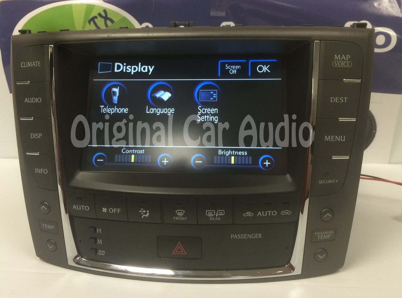 Refurbished 2009 Lexus IS350 OEM Navigation Radio AM FM Display Screen With Climate Controls