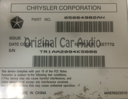11 12 13 14 Chrysler Dodge 300 Charger OEM  Amplifier 05064982AN
