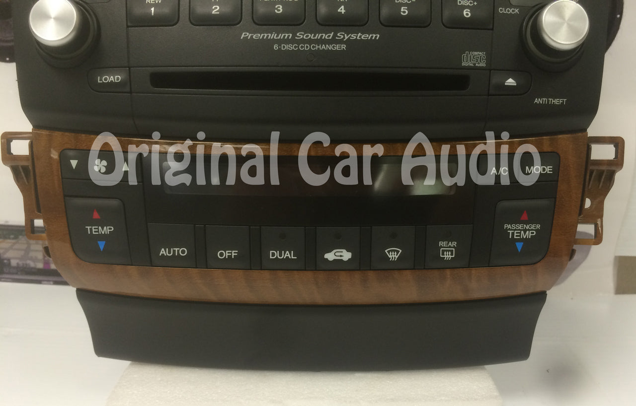 2006 - 2008 Acura TSX Radio AUX & 6 CD Changer 7HR0