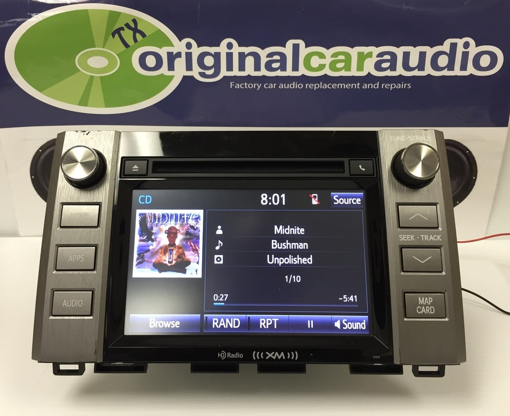2014 2015 TOYOTA TUNDRA OEM Radio CD Player GPS NAVIGATION XM BLUETOOTH Touch Screen 57074, 510119, 57073