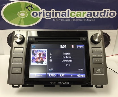 2014 2015 TOYOTA TUNDRA OEM Radio CD Player GPS NAVIGATION XM BLUETOOTH Touch Screen 57074, 510119, 57073