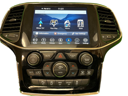 2019 - 2022 Jeep GRAND CHEROKEE 8.4" Nav Screen Climate Control Panel Uconnect