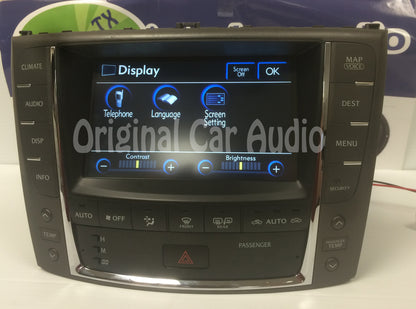 2009 Lexus IS350 OEM Navigation Radio AM FM Display Screen With Climate Controls