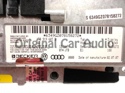 AUDI A6 S6 Q7 Navigation GPS LCD Display Screen Monitor Replacement OEM 2005 2006 2007 2008 2009 2010 2011 4F0919603A 4F0919603B BE6349