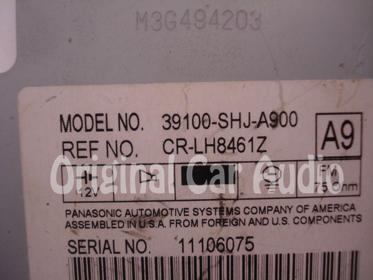 Honda Odyssey Radio And CD Player 39100-SHJ-A900  2005 2006 2007 2008 1PU1