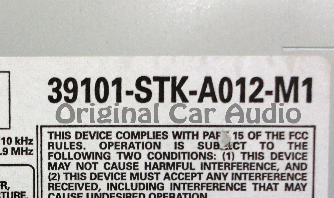 07 2007 Acura RDX AUX Input 6 Disc CD Changer Ac158 w/ CODE