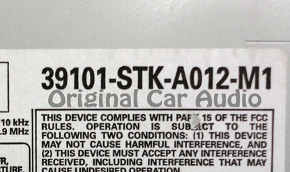 07 2007 Acura RDX AUX Input 6 Disc CD Changer Ac158 w/ CODE