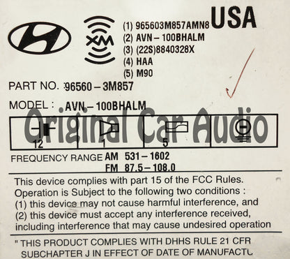 Hyundai Genesis Lexicon navigation satellite radio CD player