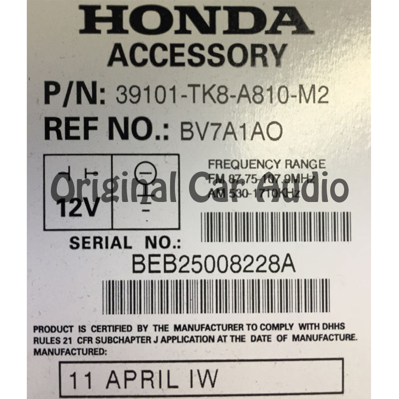 2011 - 2014 Honda ODYSSEY Navigation GPS Radio CD Player XM USB DVD Player 2TU0