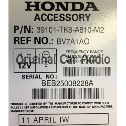 2011 - 2014 Honda ODYSSEY Navigation GPS Radio CD Player XM USB DVD Player 2TU0