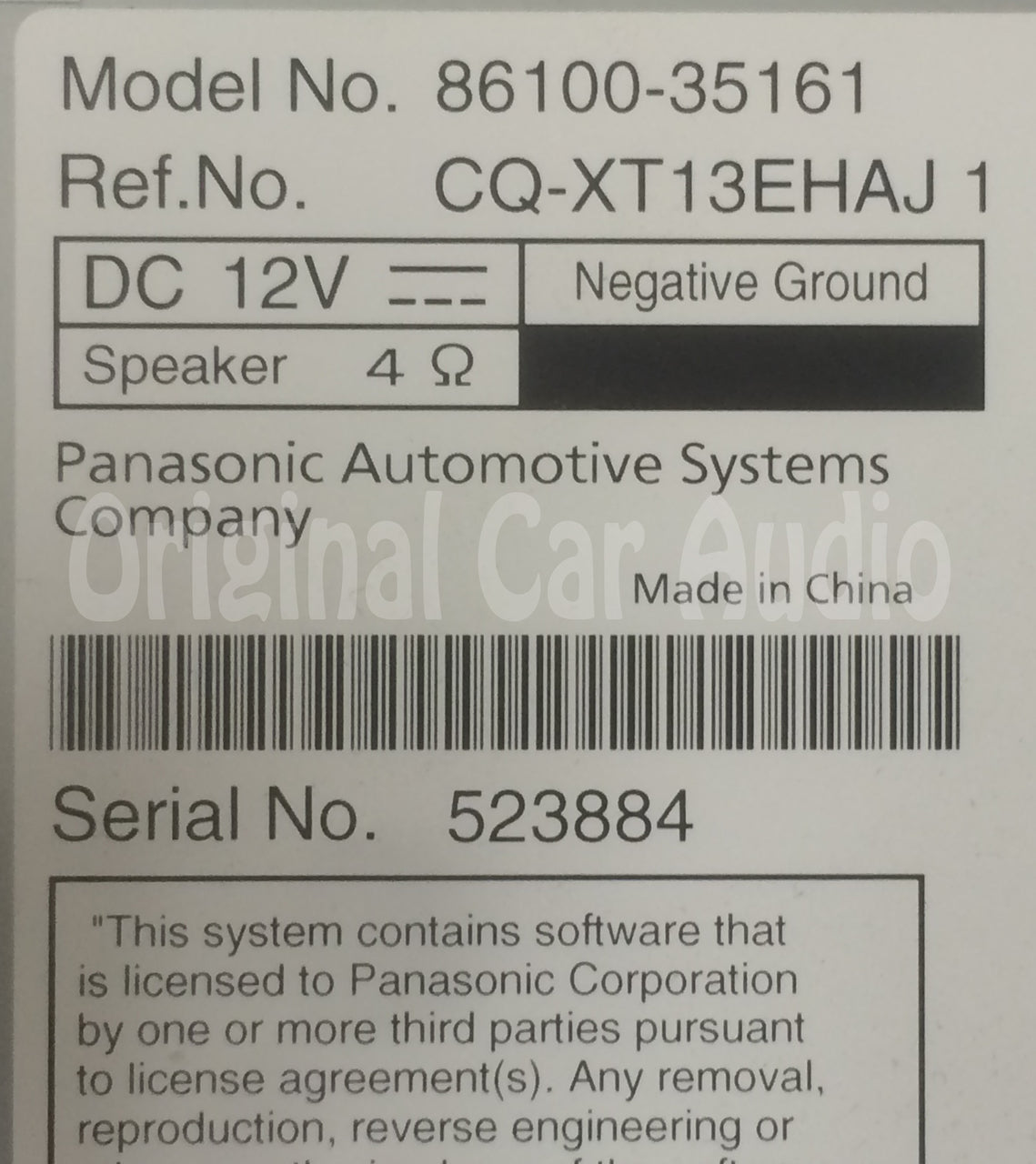 Refurbished Toyota 4Runner 2014 2015 OEM Navigation GPS Touch Screen Bluetooth Radio AM FM HD CD Player 57079
