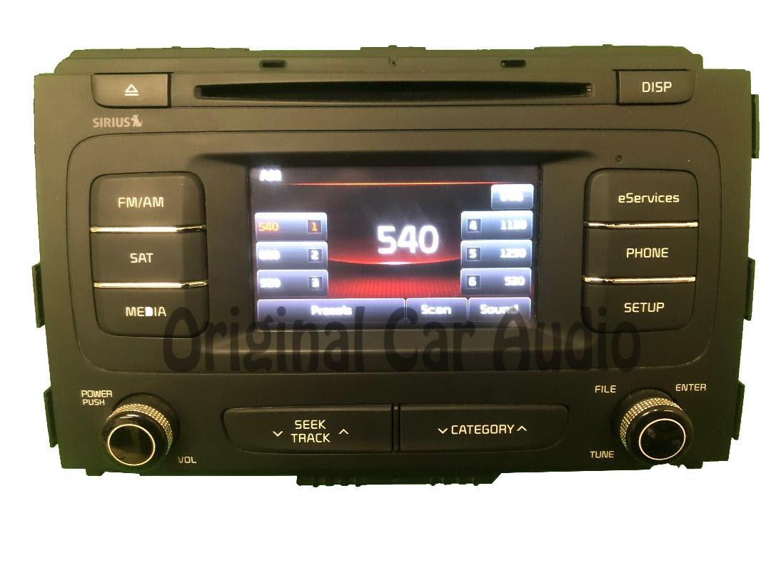 2015 - 2016 Kia Sedona OEM UVO Touch Screen Single CD Multimedia Radio Receiver