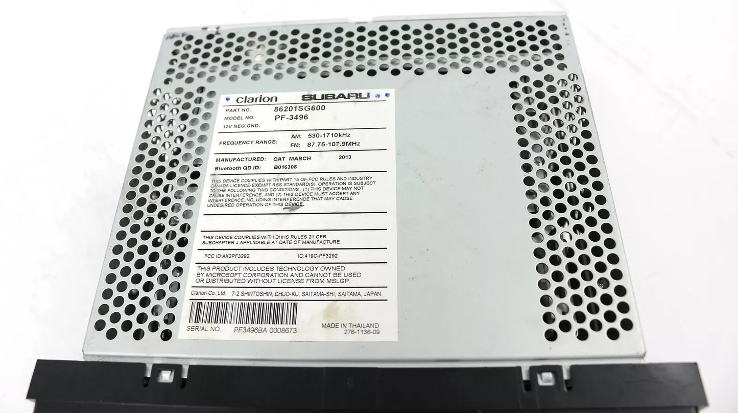 2014 - 2015 SUBARU Forester OEM AM FM MP3 CD Player Receiver CF605UM