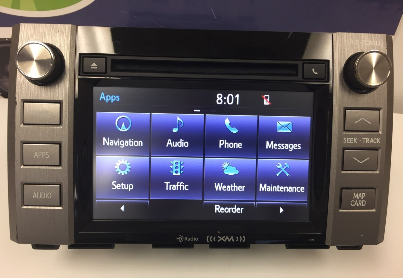 2014 2015 TOYOTA TUNDRA OEM Radio CD Player GPS NAVIGATION XM BLUETOOTH Touch Screen 57074, 510119, 57073