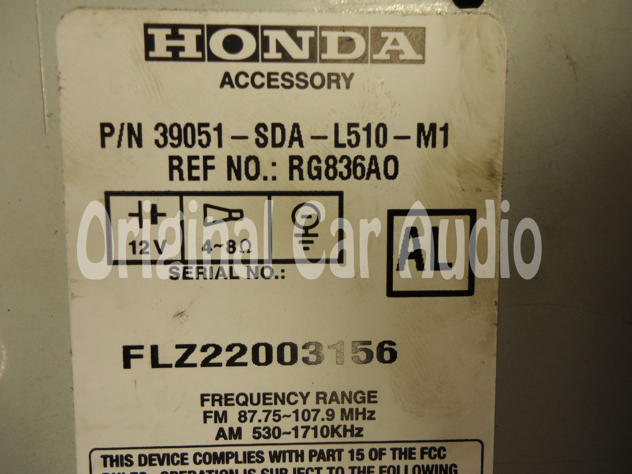 2006 2007 HONDA Accord Navigation GPS Radio Stereo 6 Disc Changer CD Player 2CK4