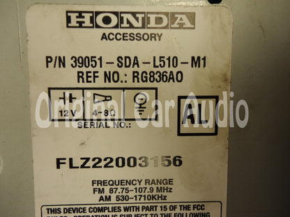 2006 2007 HONDA Accord Navigation GPS Radio Stereo 6 Disc Changer CD Player 2CK4