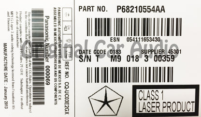 13 14 15 CHRYSLER DODGE Charger Dart 300 RE2 Radio Stereo HDD BLOCK CD MP3 Player 2013 2014 P05091035AH