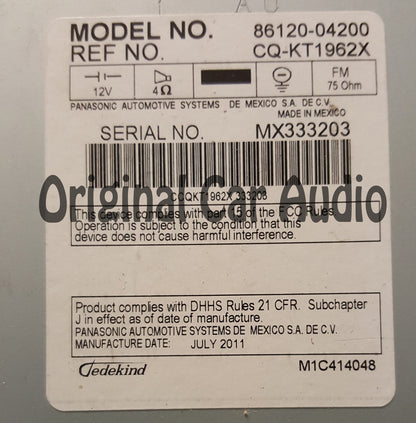 Toyota Tacoma Satellite Radio MP3 6 Disc CD Changer A518A8