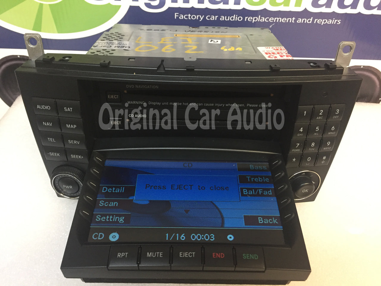 2005 - 2007 MERCEDES-BENZ C Class OEM  Command Non-Navigation Radio CD Player TYPE 203