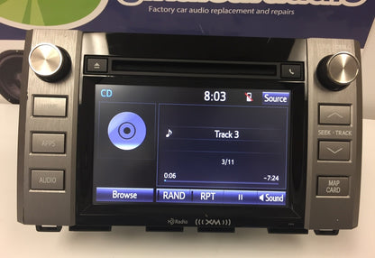 2014 2015 TOYOTA TUNDRA OEM Radio CD Player GPS NAVIGATION XM BLUETOOTH Touch Screen 57074, 510119, 57073