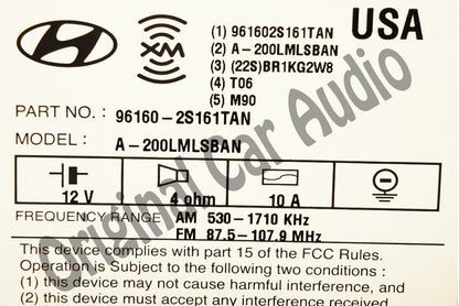 HYUNDAI Tucson Radio Stereo MP3 CD Player XM Satellite Bluetooth AUX 2010 2011 2012 2013
