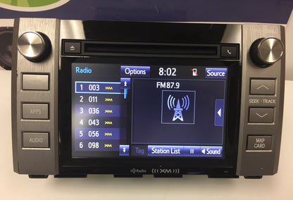 2014 2015 TOYOTA TUNDRA OEM Radio CD Player GPS NAVIGATION XM BLUETOOTH Touch Screen 57074, 510119, 57073